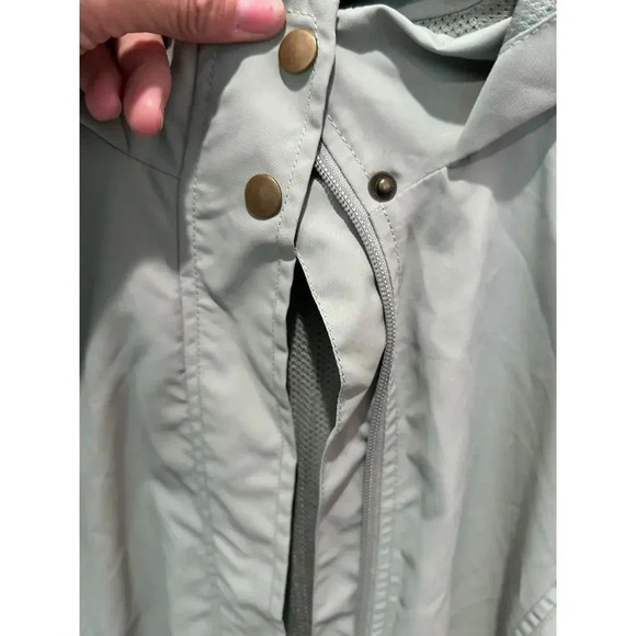 O'Neill Gray Windbreaker Hooded Jacket Size Large - Picture 3 of 5